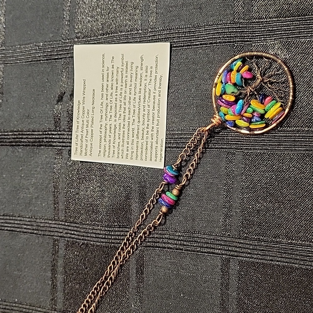 Handcrafted Antique Copper wire wrapped necklace